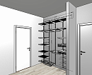 Гардеробная в прихожую со складными дверями