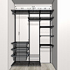 Белый шкаф с чёрным обрамлением  в стиле Лофт